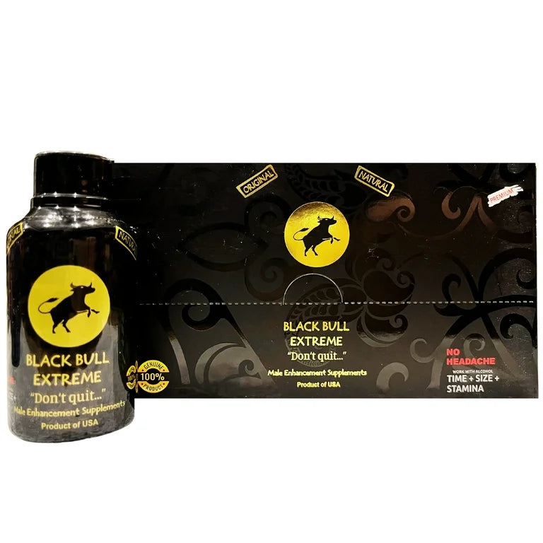 Black BulI Extreme "Don't Quit..." Honey Shots (Pack of 12 Bottles) - VITAL HONEY STORE