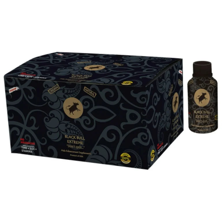 Black BulI Extreme "Don't Quit..." Honey Shots (Pack of 12 Bottles) - VITAL HONEY STORE