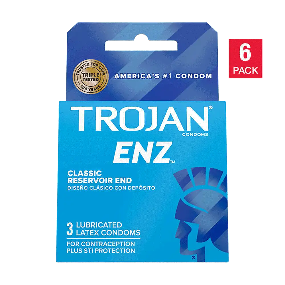TROJAN-ENZ LUBRICATED LATEX CONDOMS 3ct - 18ct